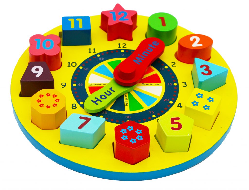 Wooden Shape Sorting Clock Toys of Wood Oxford