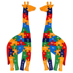 Wooden Alphabet Number Puzzle Giraffe